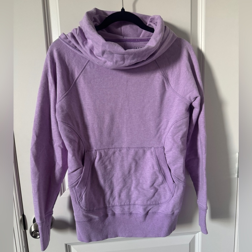 NWOT L.L. Bean Light Purple Cowl Neck Sweatshirt Size Small Petite